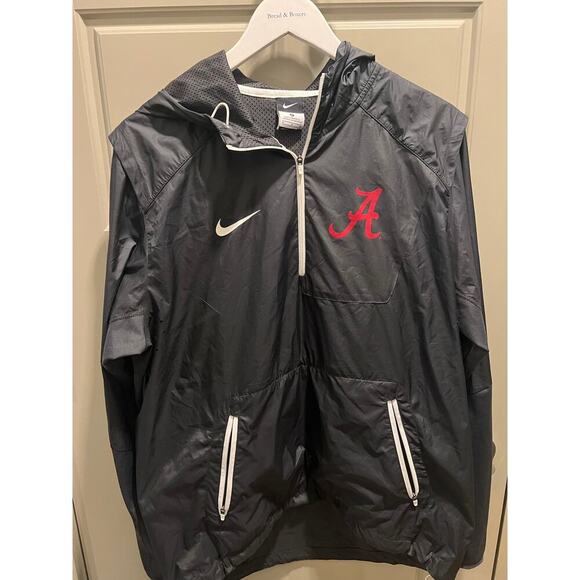 Men's Nike Anthracite Alabama Crimson Half-Zip Pullover Jacket - Picture 2 of 5